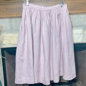 Not Perfect Linen 100% Linen Light Pink Full Circle Skirt size M/L